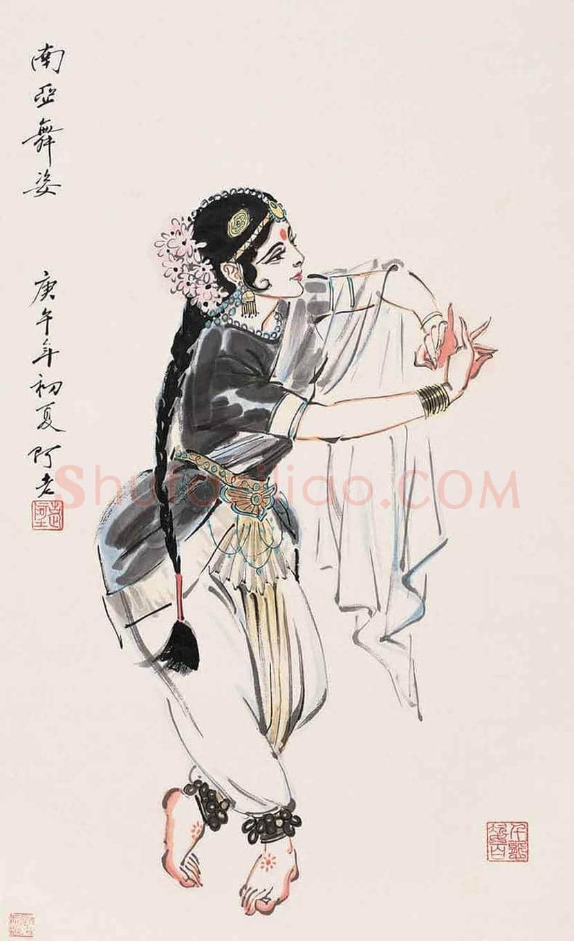 阿老人物画作品欣赏 | 书画资料