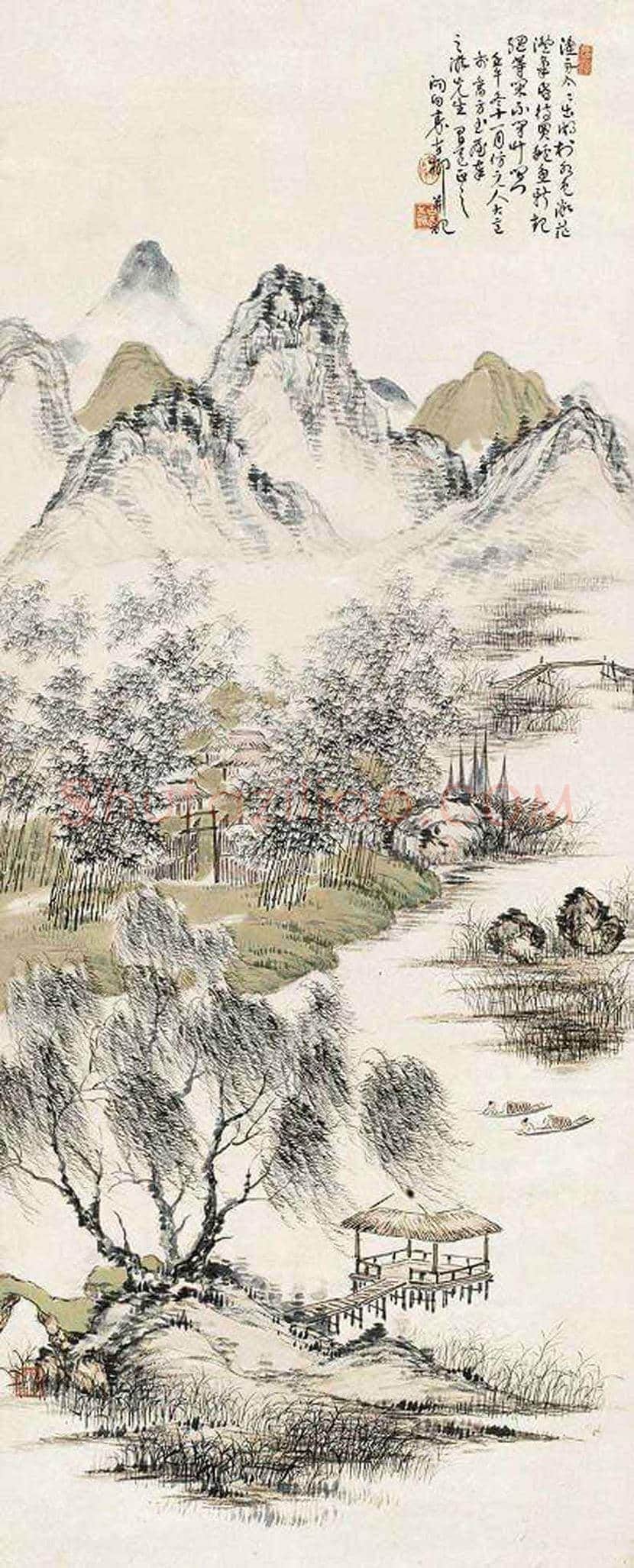 秦古柳山水画欣赏 | 书画科普