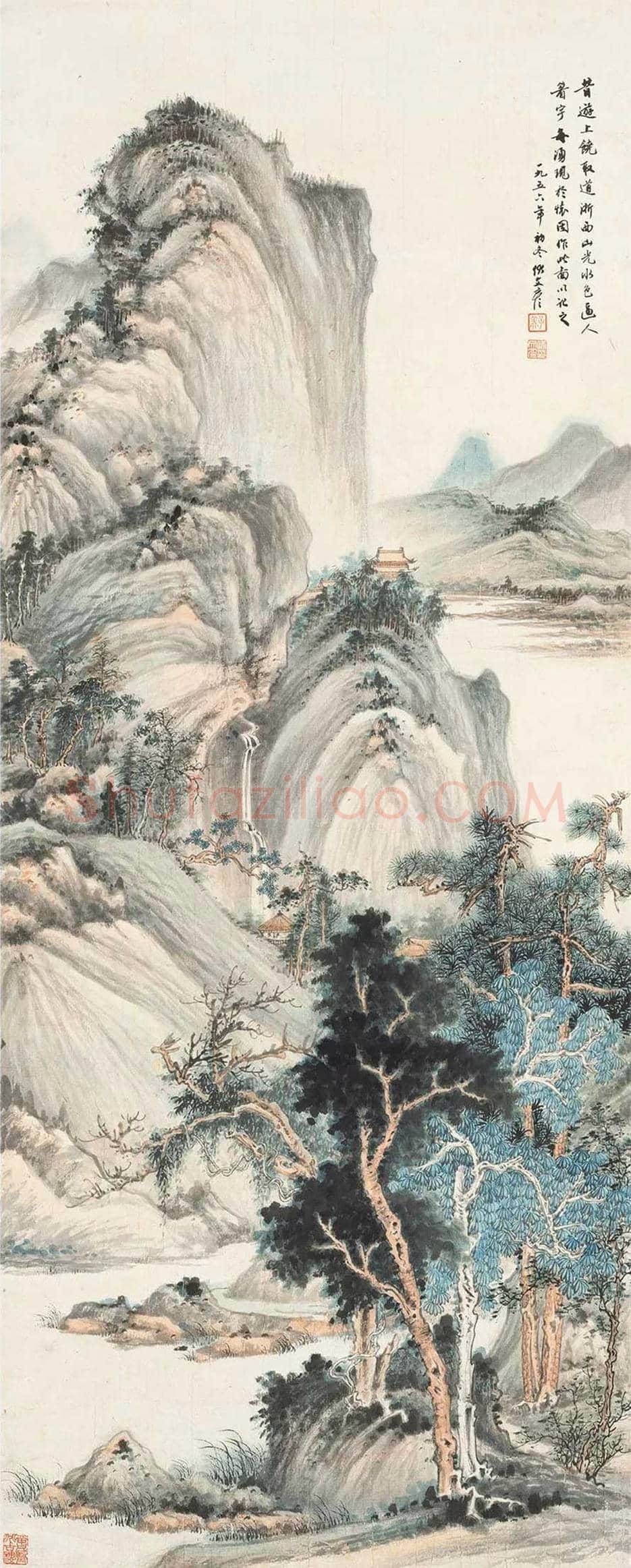 伏文彦山水画作品欣赏 | 书画讲解