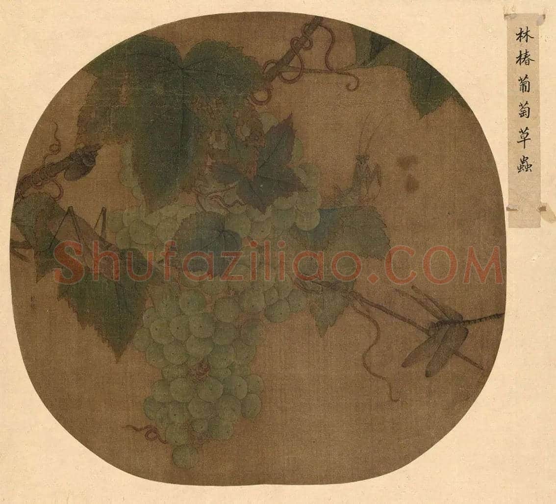 林椿《葡萄草虫图》欣赏 | 书画学堂