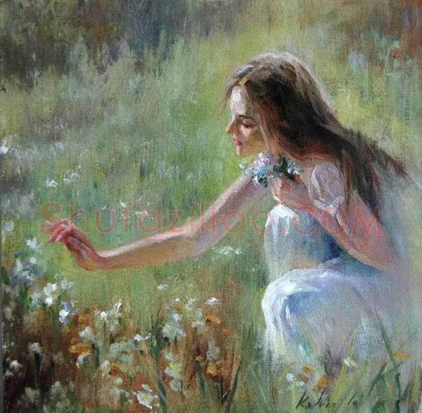 凯文·雷画中的舞女，体现一种静谧的美！ | 书画文摘