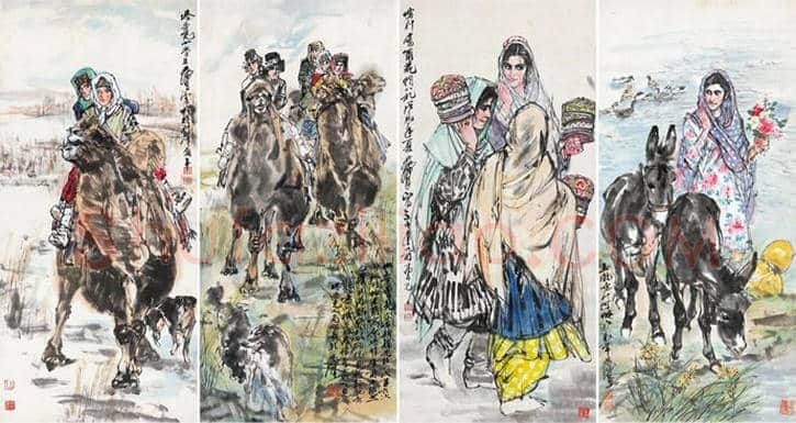 黄胄新疆风情人物画拍卖价格 | 书画学堂
