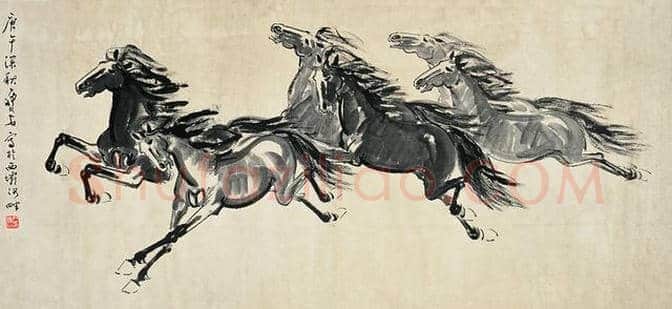 尹瘦石画马作品欣赏 | 书画资料