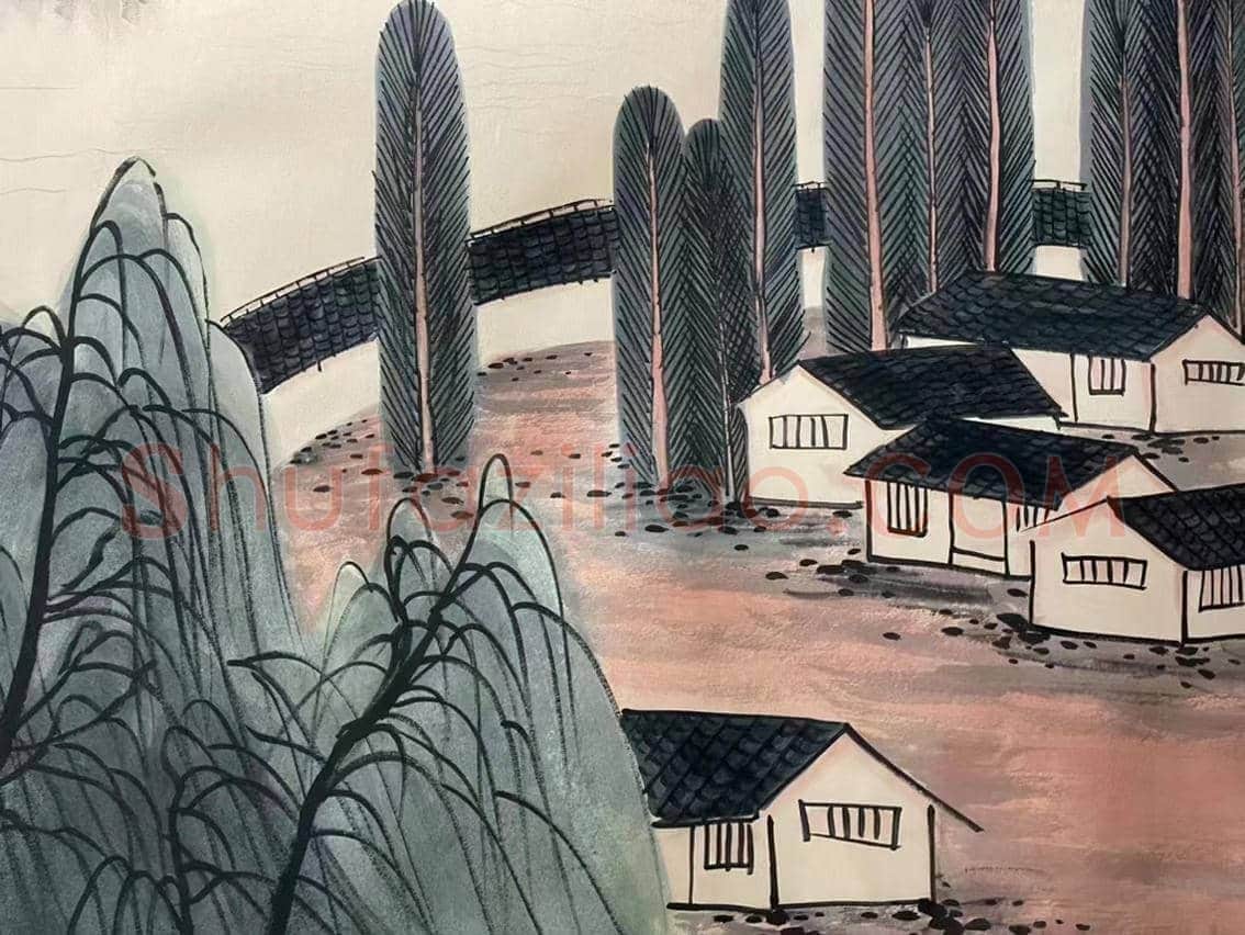 齐白石旷世巨作《溪柳人家》，震撼首呈！ | 国画作品
