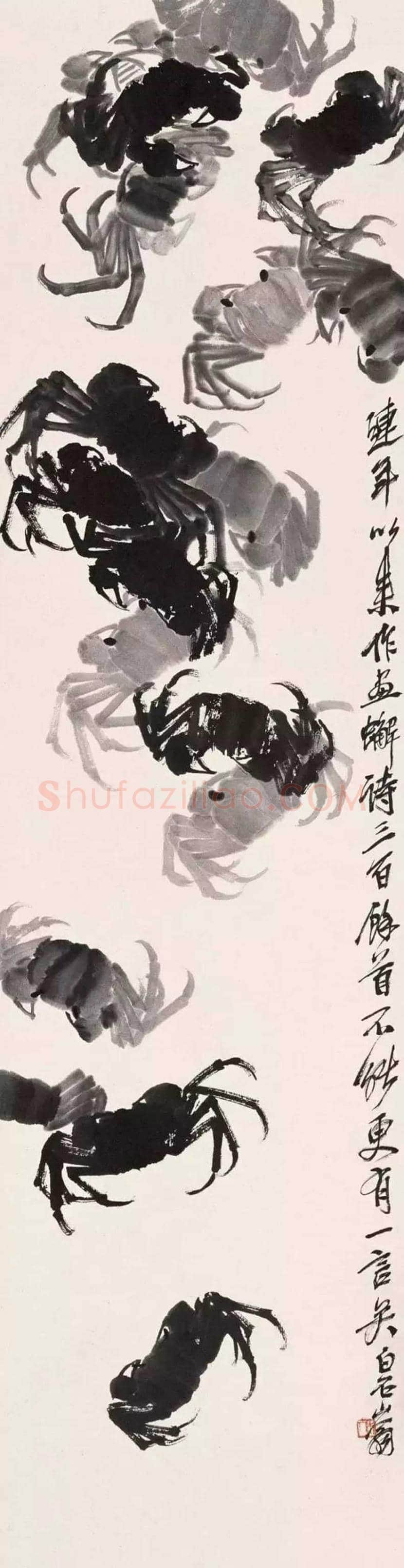 齐白石画的螃蟹怎样? | 书画资料