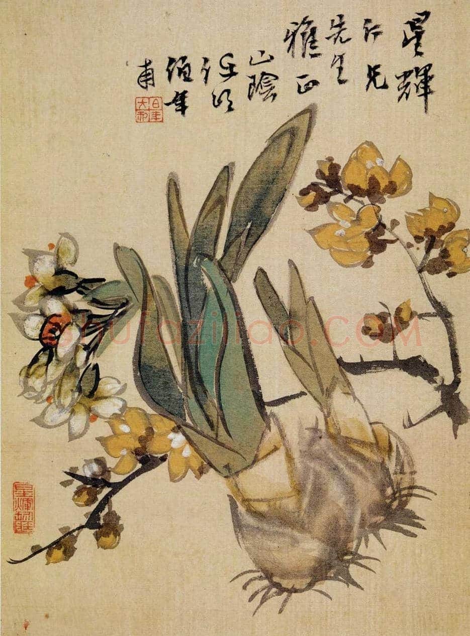 任伯年《花卉册页》欣赏 | 著名国画图片