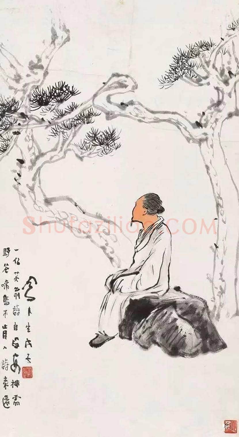 吕凤子人物画作品欣赏 | 书画百科