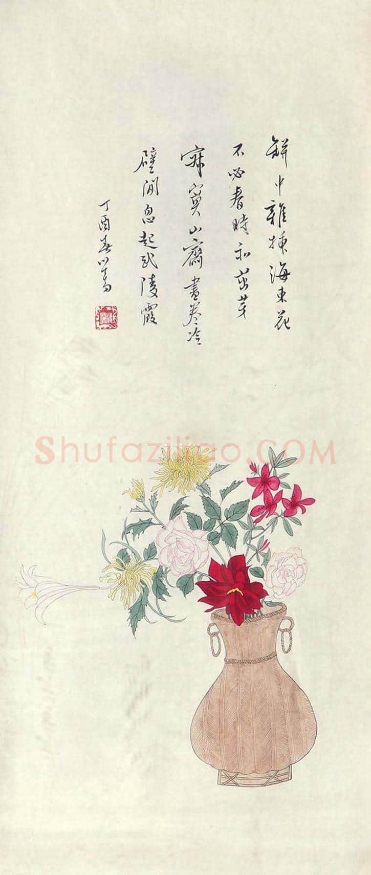 溥儒花卉作品欣赏 | 书画知识