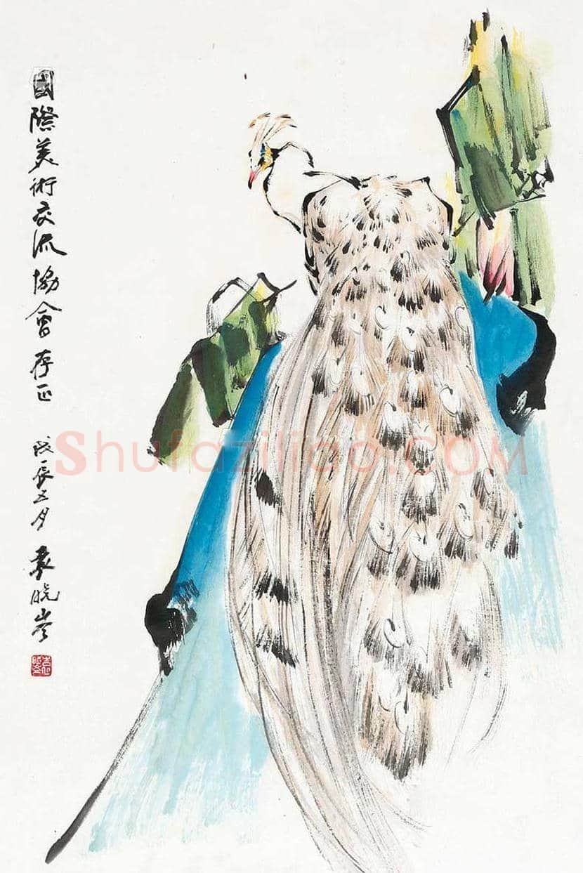 袁晓岑孔雀作品欣赏 | 书画百科