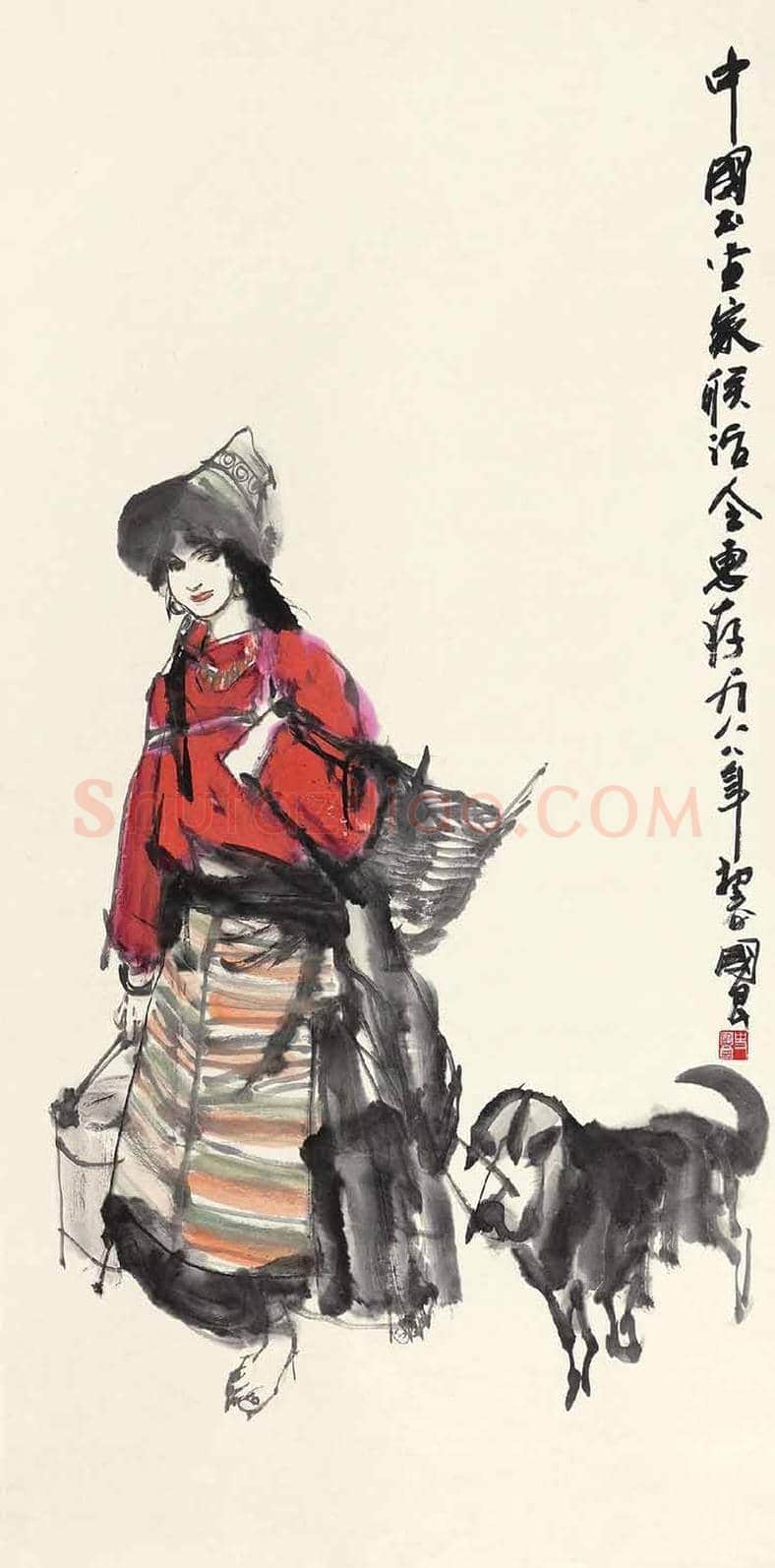 画僧史国良西藏风情人物画！ | 书画常识