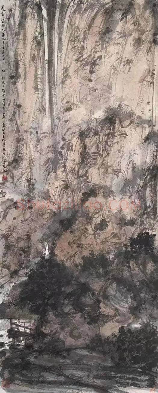 傅抱石山水画创作最高成就:飞瀑流泉 | 书画百科