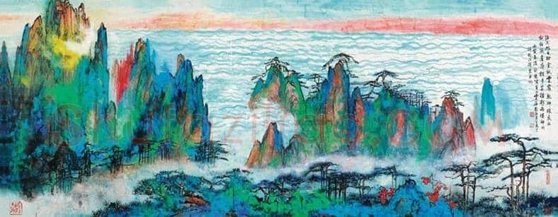 刘海粟泼彩画作拍卖价格 | 书画学堂