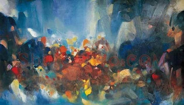朱德群(1951-2004期间)作品欣赏 | 书画百科
