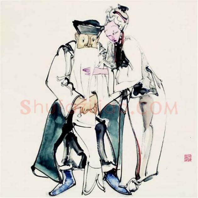 戏曲人物画名家画作 | 书画学堂
