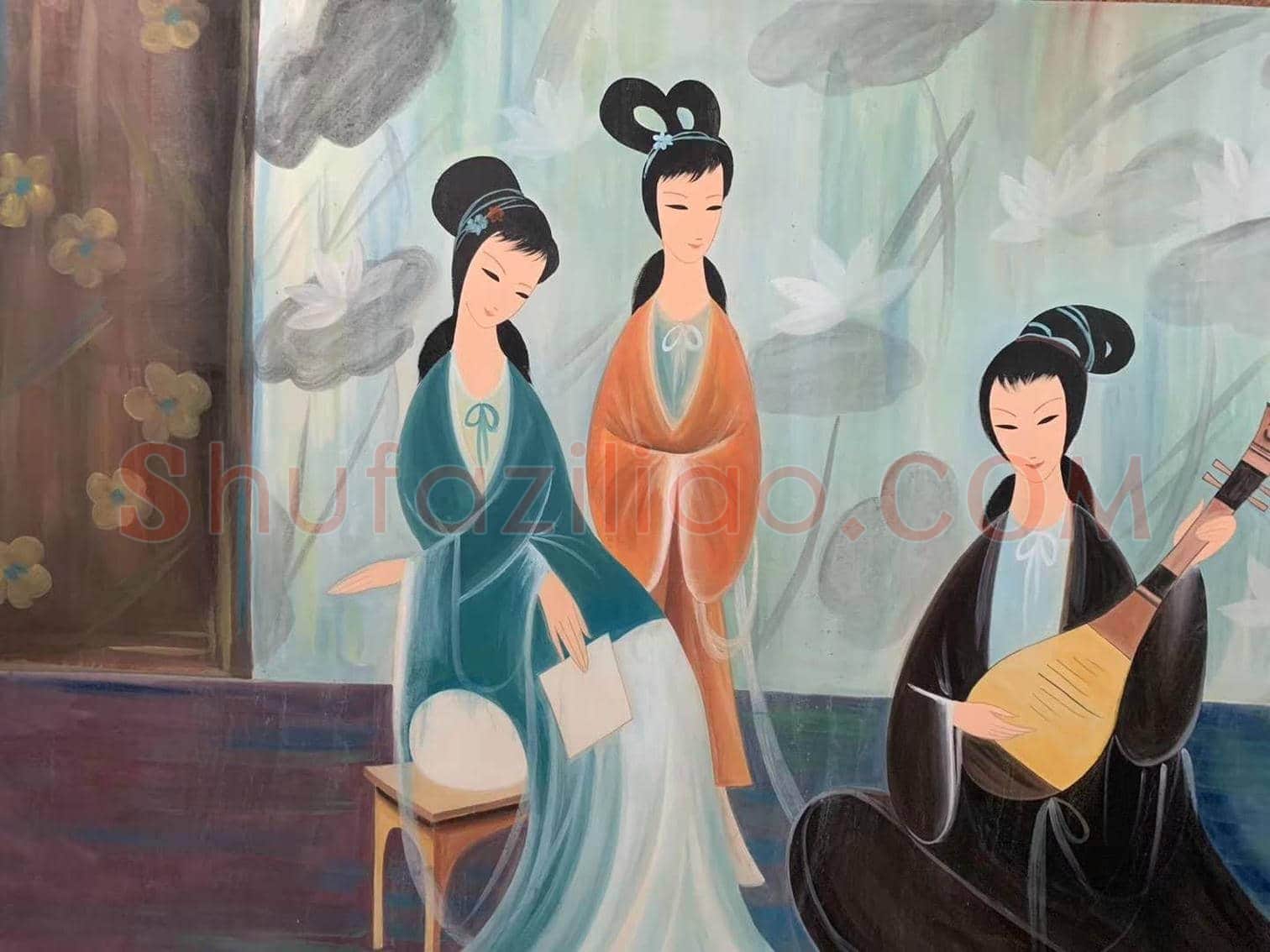 林风眠丈二钜制《五美图》，堪称镇馆之宝！ | 国画作品