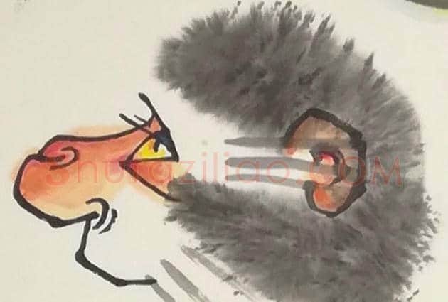 李燕国画作品《母子猴乐图》 | 国画欣赏