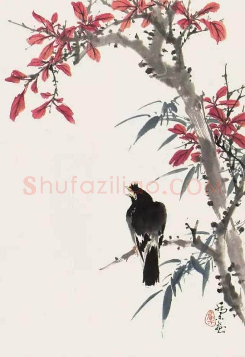 乔木花鸟作品欣赏 | 书画百科