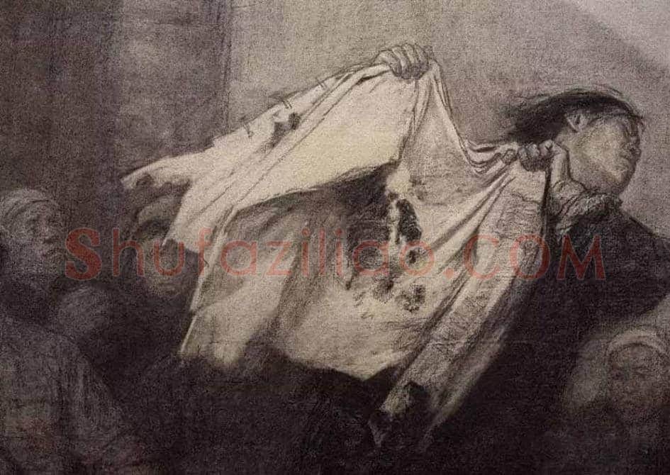王式廓素描作品《血衣》欣赏 | 书画科普