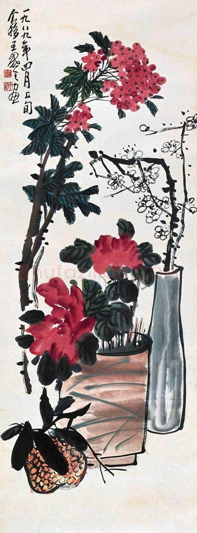 王个簃花鸟画作品欣赏 | 书画文摘
