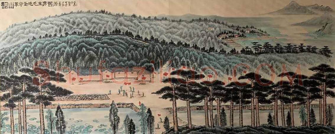 李可染巨制《韶山·毛主席旧居》,震撼首呈! | 国画鉴赏