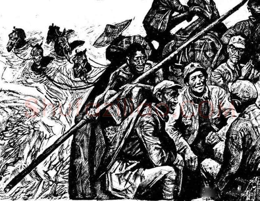 沈尧伊《地球的红飘带》，长征史诗连环画！ | 书画文摘