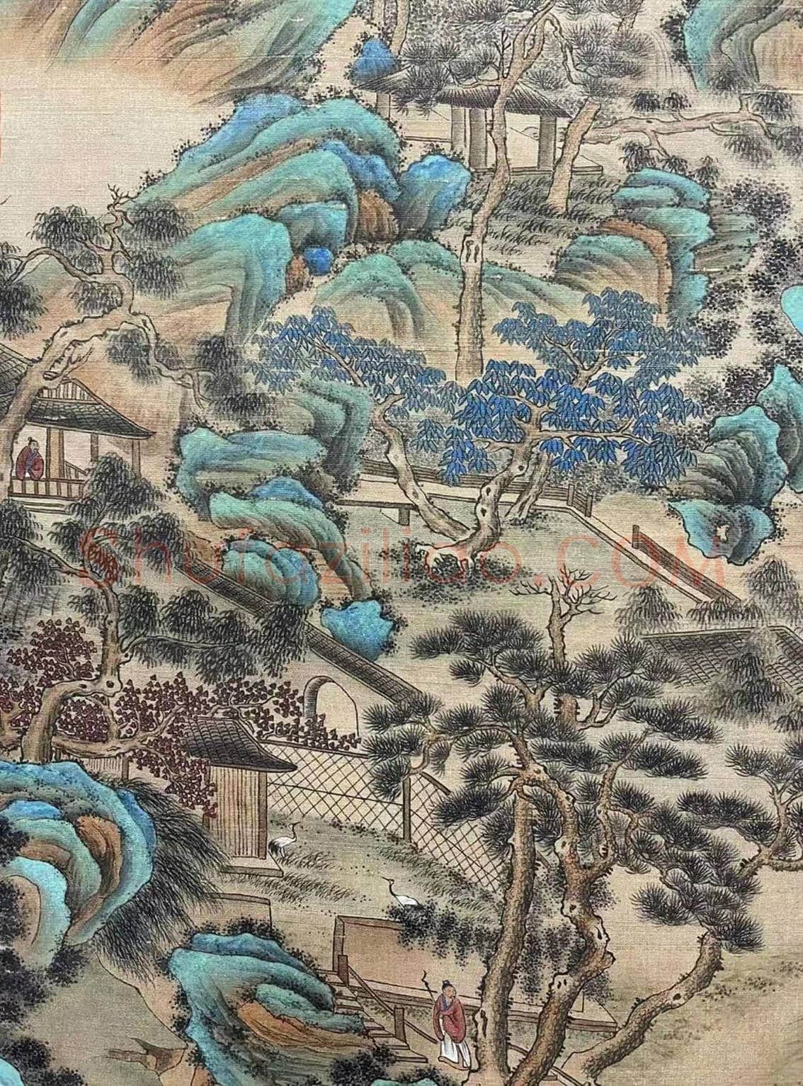 宫廷正统 青绿翘楚——钱维城《松壑仙踪图》 | 国画鉴赏