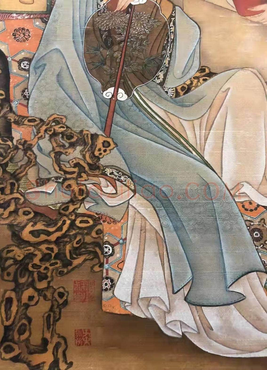千秋佳人 富丽典雅——仇英《深闺瓶花图》 | 国画作品