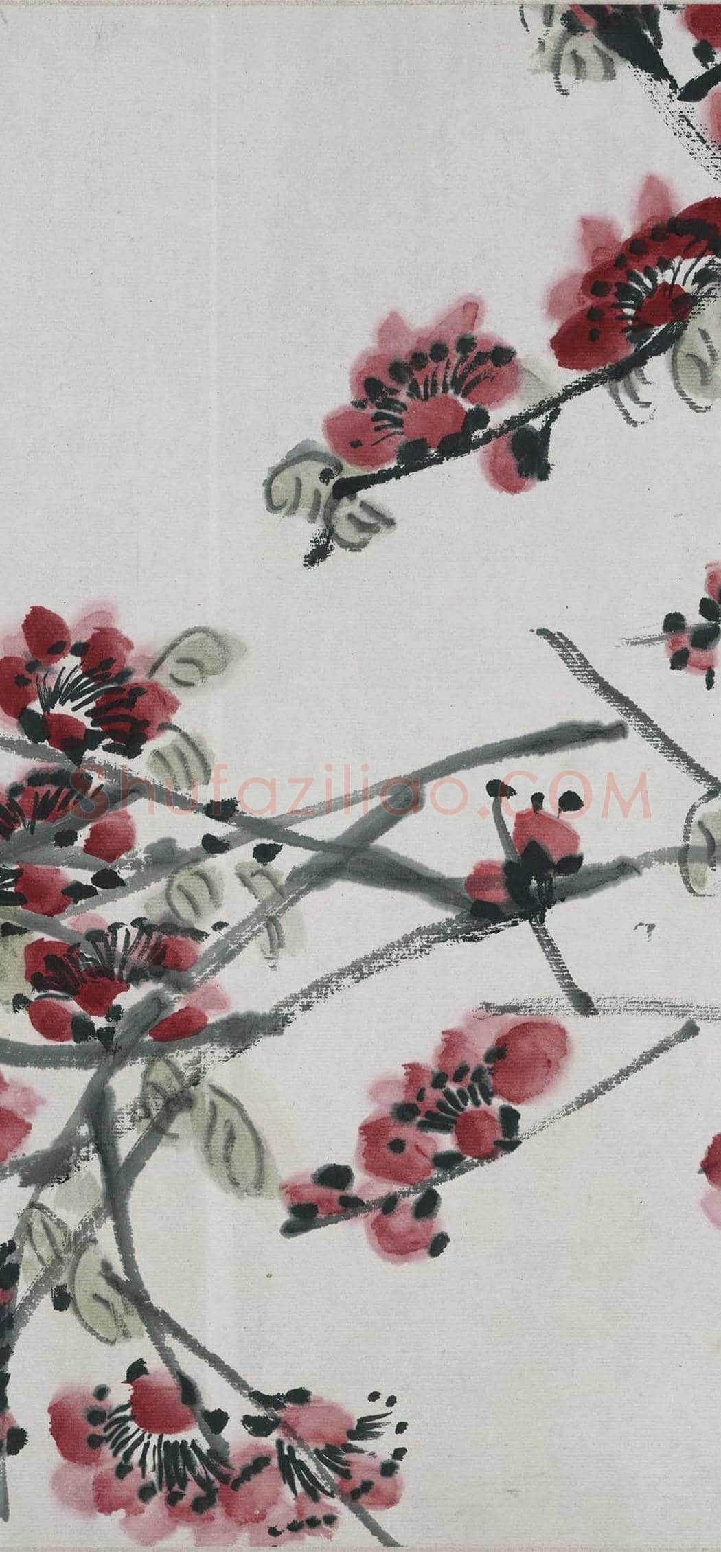 齐白石《折枝花卉长卷》 图赏 | 著名国画图片