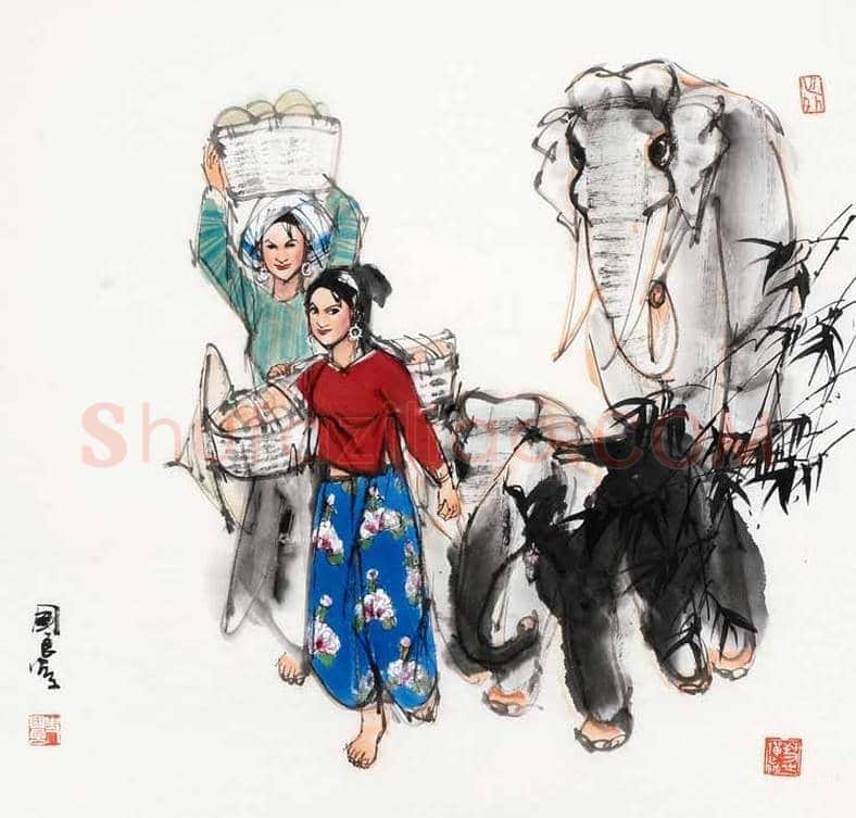 史国良画大象，吉祥如意 | 书画讲解