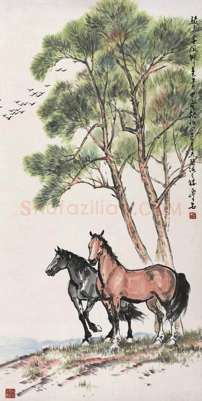 尹瘦石画马作品欣赏 | 书画资料