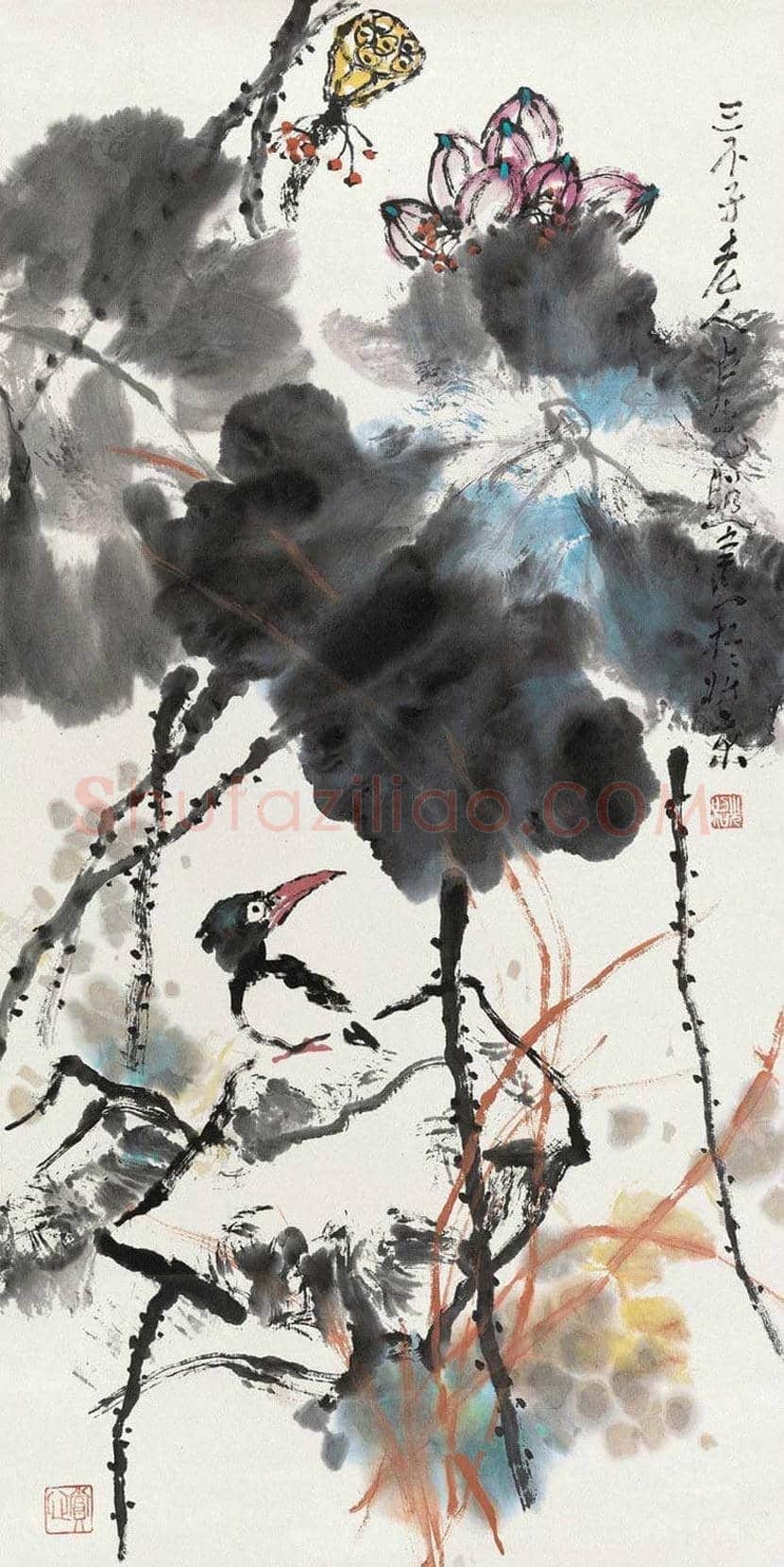 卢光照国画荷花作品欣赏 | 书画学堂
