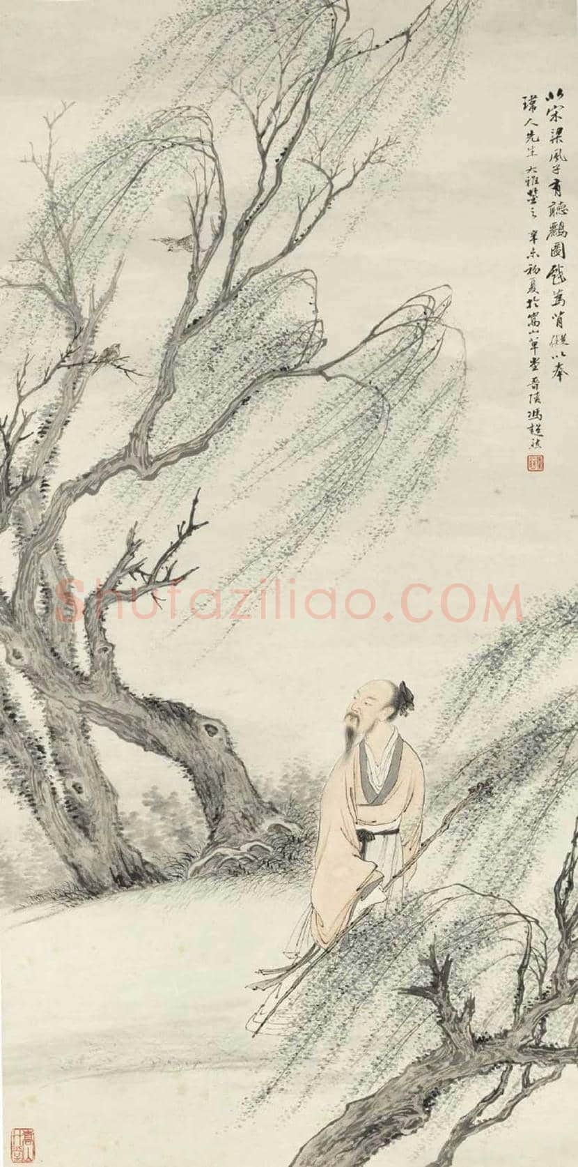 冯超然人物画高士图欣赏 | 书画资料