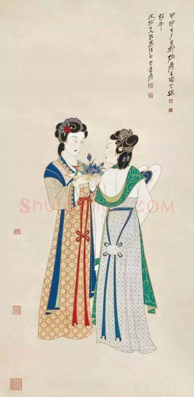 张大千笔下的高颜值美女 | 书画资料