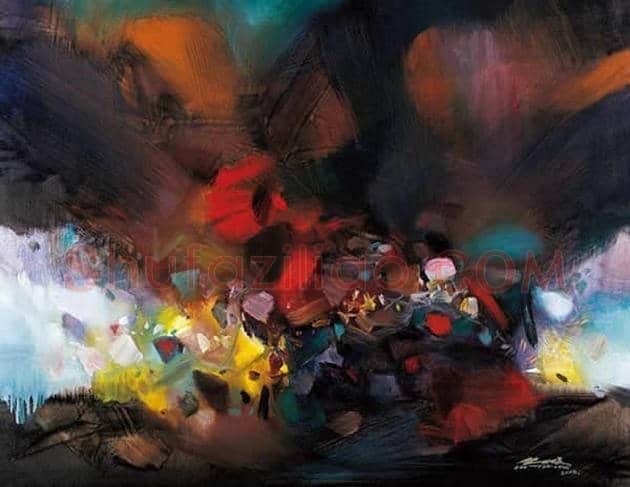 朱德群(1951-2004期间)作品欣赏 | 书画百科