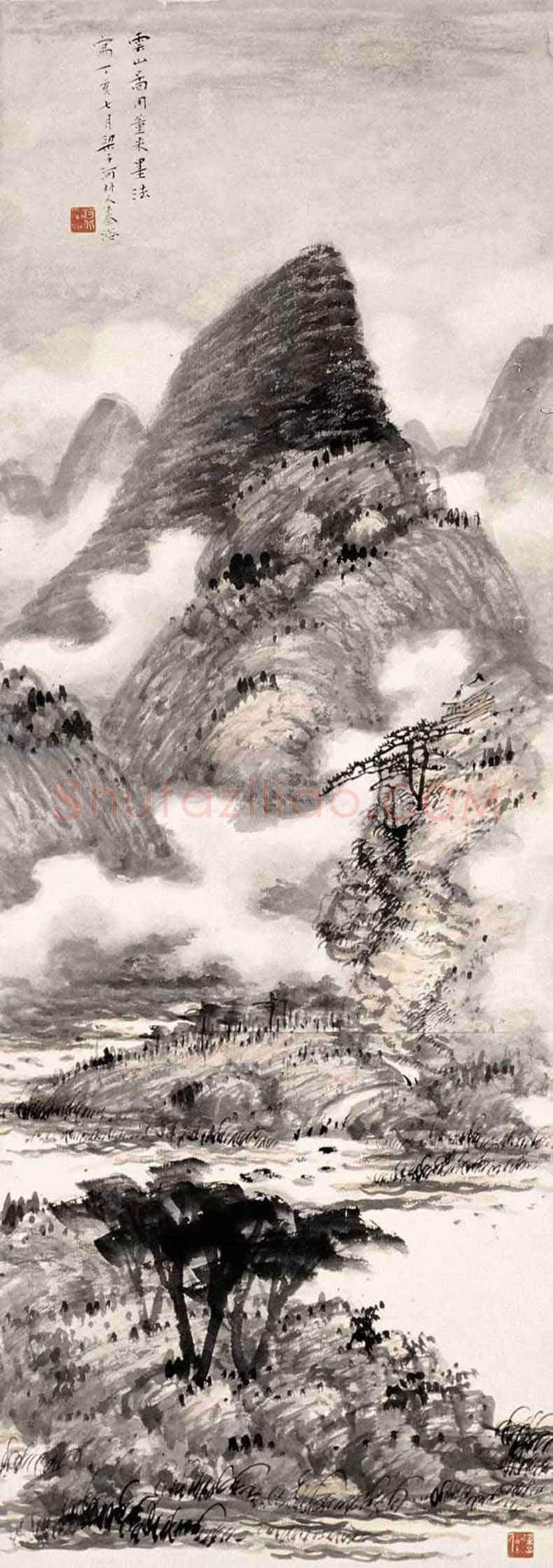 秦仲文山水画欣赏 | 书画百科