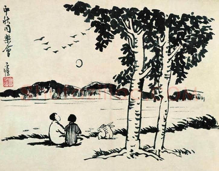 名家笔下的中秋，祝2018中秋节快乐 | 书画讲解