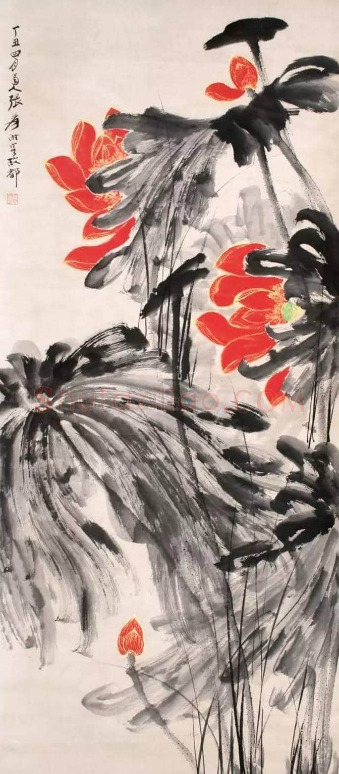 国画大师张大千的百荷图欣赏！ | 书画文摘