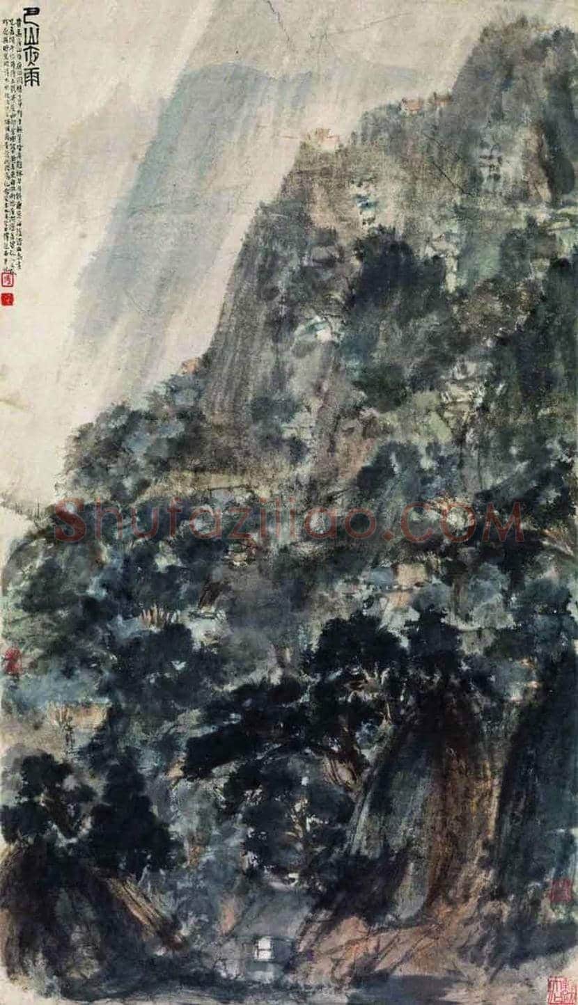 傅抱石等国画名家画里的「雨声」 | 书画常识