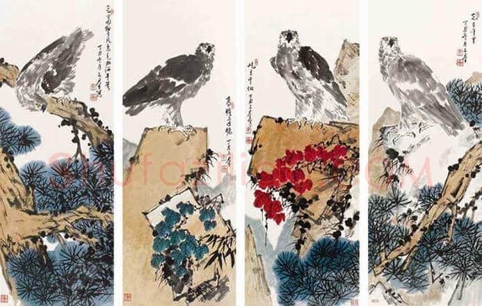王雪涛等《花鸟四条屏》作品欣赏 | 书画资料