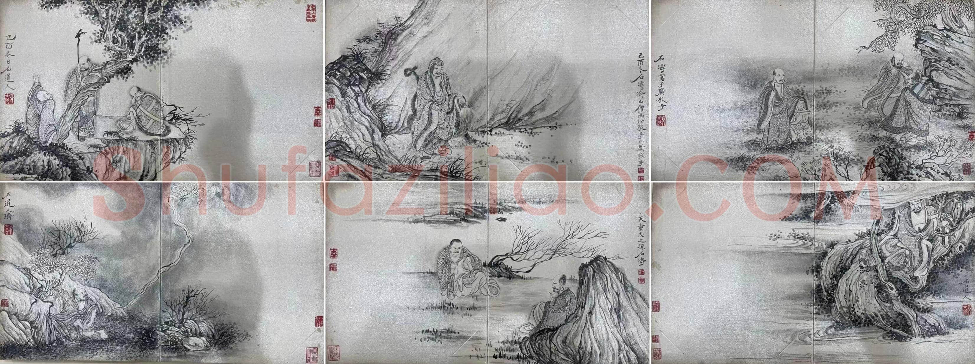方士庶旧藏——石涛《罗汉册》 | 国画欣赏