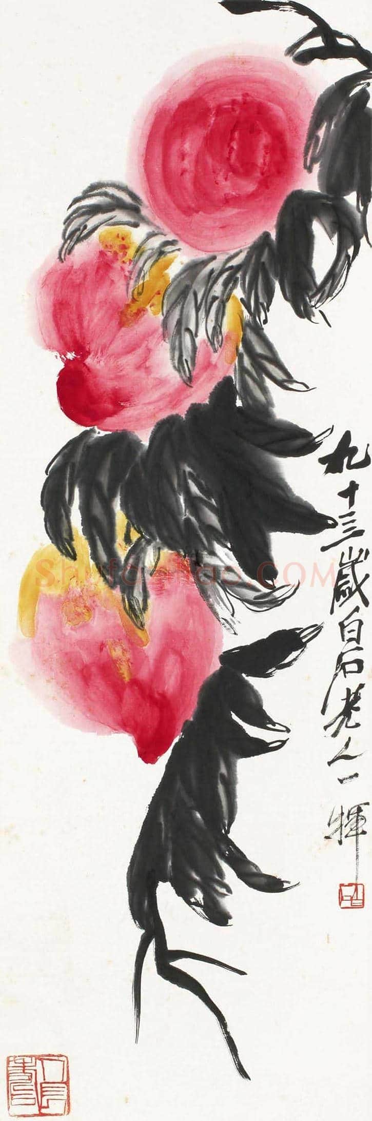 齐白石最贵的几幅寿桃作品，福寿吉祥 | 书画百科