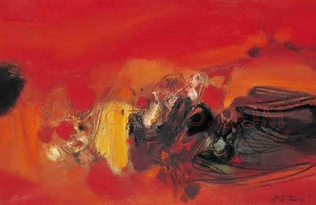 朱德群(1951-2004期间)作品欣赏 | 书画百科