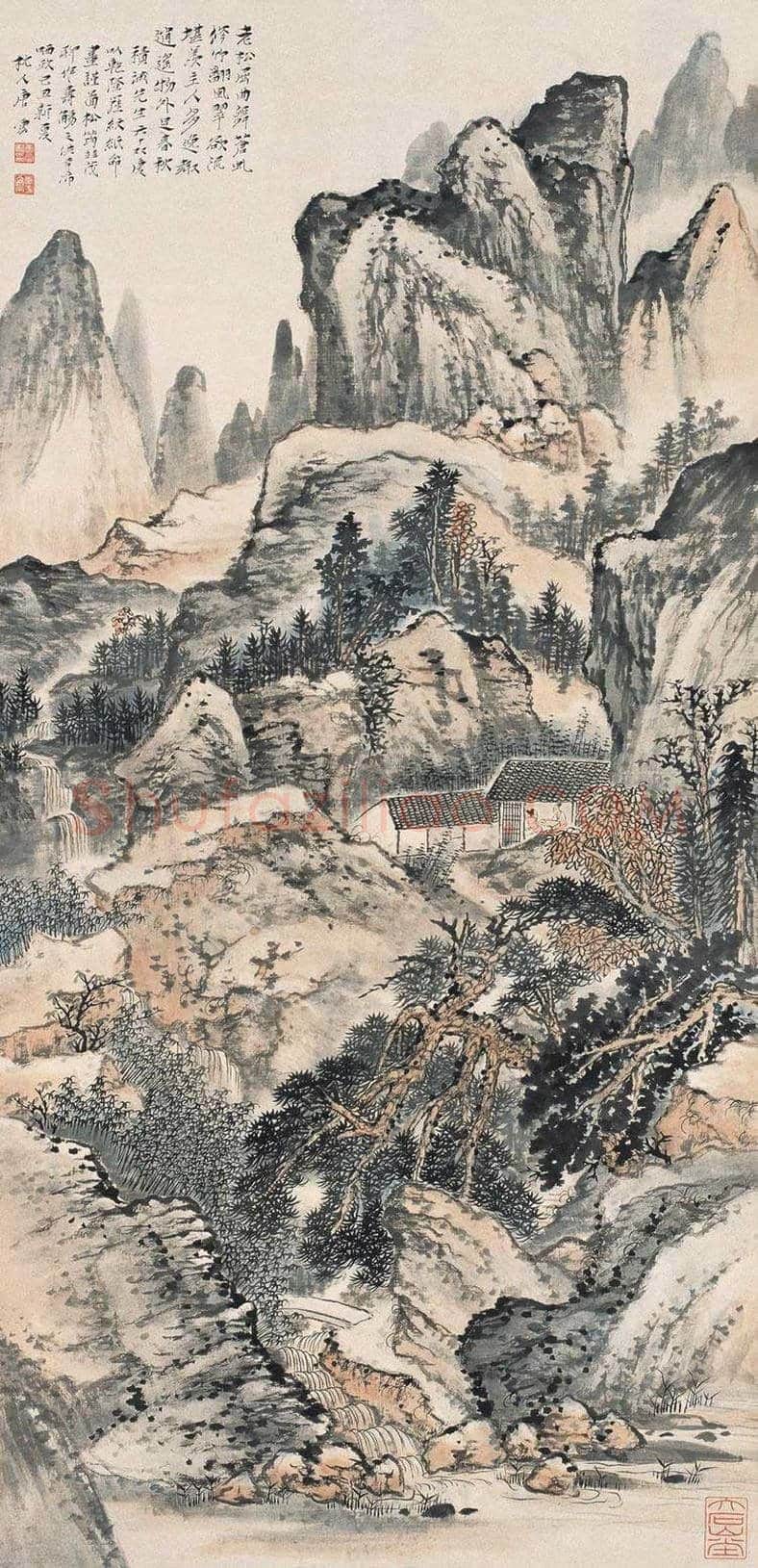 唐云山水画作品欣赏 | 书画讲解