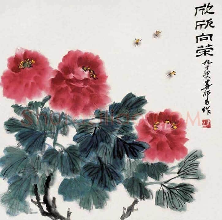 娄师白牡丹作品欣赏 | 书画学堂