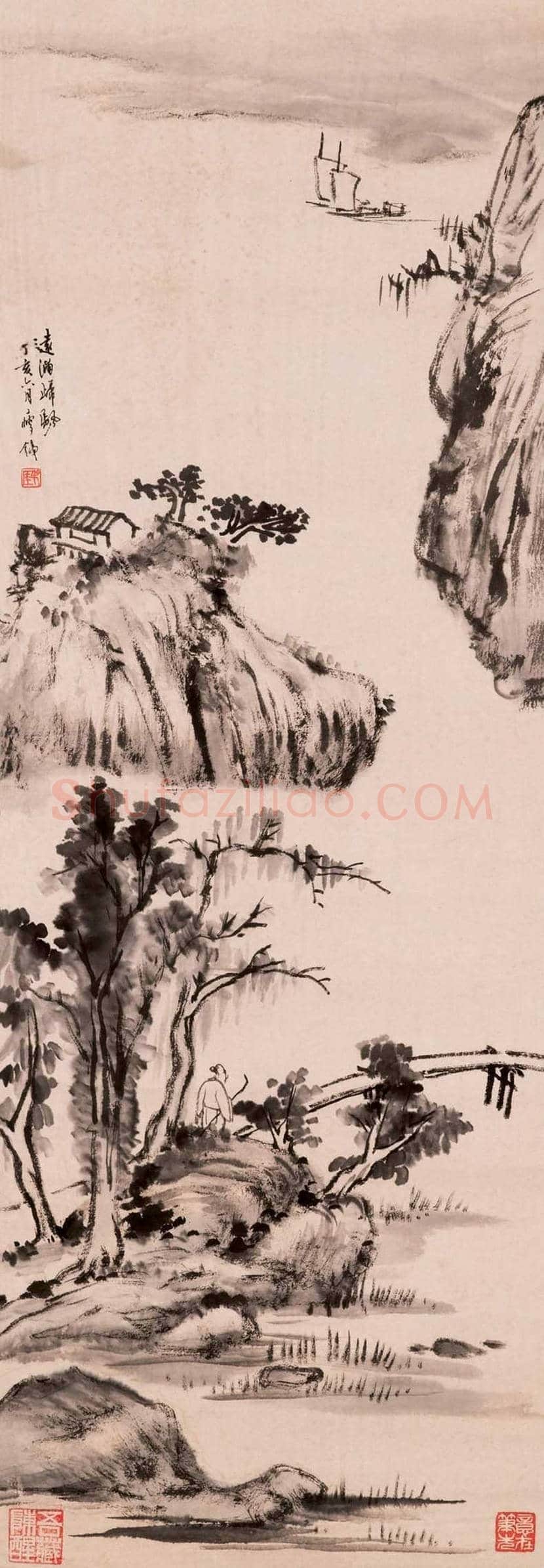 钱瘦铁山水画作品欣赏 | 书画常识
