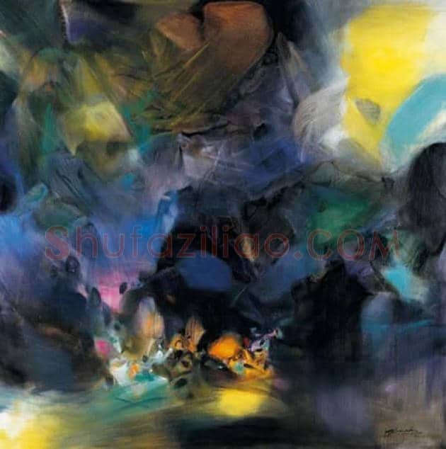 朱德群(1951-2004期间)作品欣赏 | 书画百科