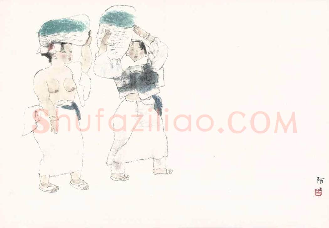 周思聪人物册页图赏 | 著名国画欣赏