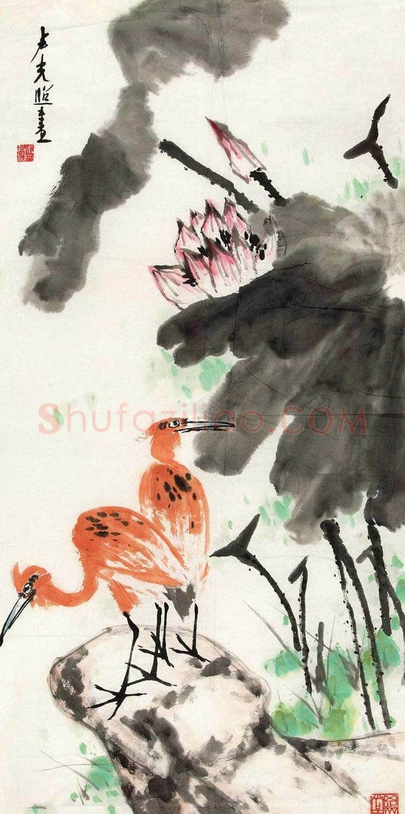 卢光照国画荷花作品欣赏 | 书画学堂