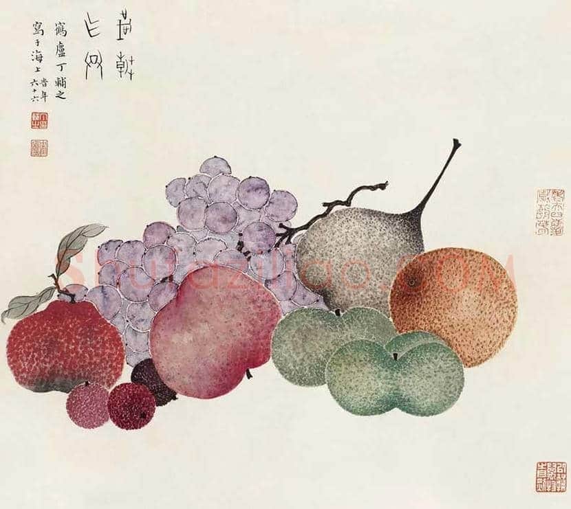 丁辅之国画水果欣赏 | 书画百科