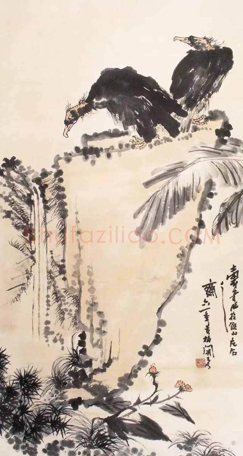 潘天寿笔下的鹰鹫图,一味霸悍! | 书画讲解